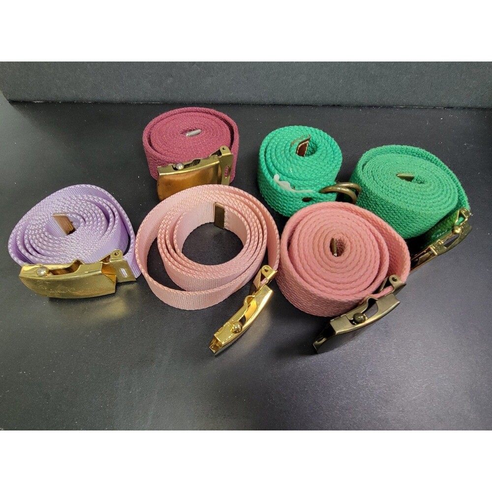 Vintage Nylon Belt Lot Of 6 Pierre Cardin Union Bay